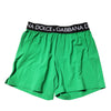 Dolce & Gabbana Green Cotton Regular Boxer Shorts Underwear