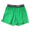 Dolce & Gabbana Green Cotton Regular Boxer Shorts Underwear