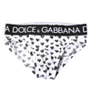 Dolce & Gabbana White Heart Printed Regular Brief Underwear