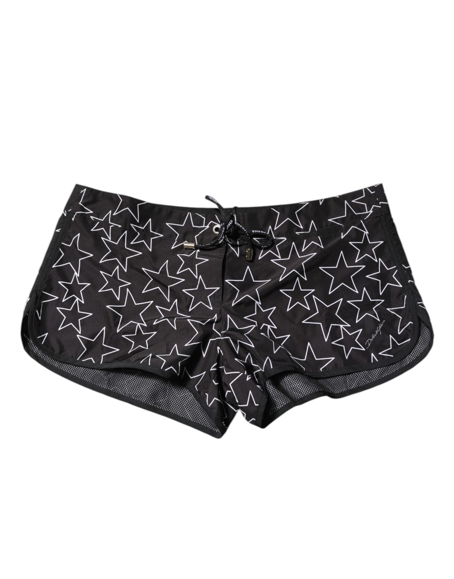 Dolce & Gabbana Black Star Print Beachwear Shorts Swimwear