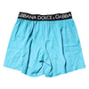 Dolce & Gabbana Blue Logo Waist Regular Boxer Shorts Underwear