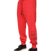 Dolce & Gabbana Red Cotton Men Jogger Sweatpants Pants
