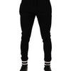 Dolce & Gabbana Black Cotton Men Jogger Sweatpants Pants