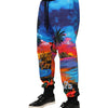Dolce & Gabbana Blue Hawaiian Print Jogger Sweatpants Pants