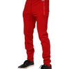 Dolce & Gabbana Red Viscose Logo Jogger Men Sweatpants Pants