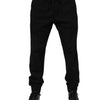 Dolce & Gabbana Black Cotton Men Jogger Sweatpants Pants
