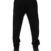 Dolce & Gabbana Black Cotton Men Jogger Sweatpants Pants