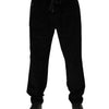 Dolce & Gabbana Black Cotton Men Jogger Sweatpants Pants