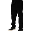 Dolce & Gabbana Black Cotton Men Jogger Sweatpants Pants