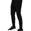 Dolce & Gabbana Black Cotton Men Jogger Sweatpants Pants