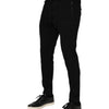 Dolce & Gabbana Black Viscose Drawstring Men Jogger Pants