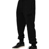 Dolce & Gabbana Black Cotton Drawstring Jogger Pants
