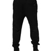 Dolce & Gabbana Black Cotton Drawstring Jogger Pants
