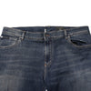 Dolce & Gabbana Blue Cotton Logo Plaque Slim Denim Jeans