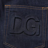 Dolce & Gabbana Dark Blue Cotton Logo Slim Fit Men Denim Jeans