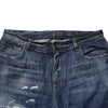 Dolce & Gabbana Blue Cotton Tattered Tapered Men Denim Jeans