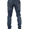 Dolce & Gabbana Blue Logo Embroidery Denim Jeans