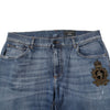 Dolce & Gabbana Blue Logo Embroidery Denim Jeans