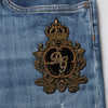 Dolce & Gabbana Blue Logo Embroidery Denim Jeans