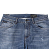 Dolce & Gabbana Blue Cotton Logo Plaque Denim Jeans
