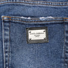 Dolce & Gabbana Blue Cotton Logo Plaque Skinny Men Denim Jeans