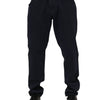 Dolce & Gabbana Black Cotton Tapered Denim Jeans