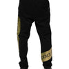 Dolce & Gabbana Black Cotton Logo Tape Men Jogger Pants