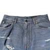 Dolce & Gabbana Blue Tattered Cotton Logo Plaque Denim Jeans