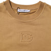 Dolce & Gabbana Mustard Cotton DG Embossed Pullover Sweater