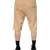 Dolce & Gabbana Yellow Cotton Men Bermuda Sweatshorts Shorts
