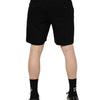 Dolce & Gabbana Black Cotton Knee Length Men Bermuda Shorts