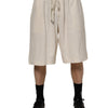 Dolce & Gabbana Ivory Cotton Men Bermuda Sweatshorts Shorts