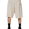 Dolce & Gabbana Ivory Cotton Men Bermuda Sweatshorts Shorts