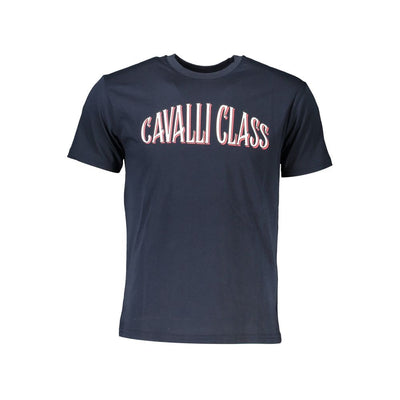 Cavalli Class Blue Cotton Men T-Shirt