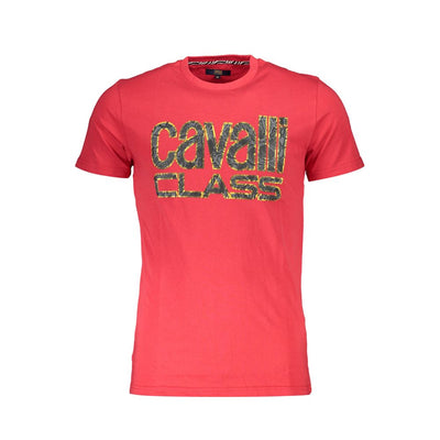 Rotes Baumwoll-T-Shirt der Cavalli Class