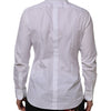Dolce & Gabbana White Bib Cotton Poplin GOLD Formal Shirt