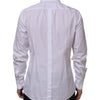 Dolce & Gabbana White Cotton GOLD Long Sleeves Formal Shirt