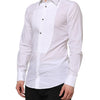 Dolce & Gabbana White Cotton GOLD Bib Poplin Formal Shirt