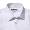 Dolce & Gabbana White Cotton GOLD Bib Poplin Formal Shirt