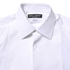 Dolce & Gabbana White Cotton GOLD Bib Poplin Formal Shirt