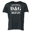 Dolce &amp; Gabbana – Schwarzes, bedrucktes Kurzarm-T-Shirt aus Baumwolle