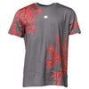 Dolce & Gabbana Gray Cotton Coral Print Logo Plaque T-shirt