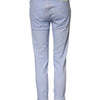 Acht Light Blue Cotton Slim Fit Denim Low Waist Denim Jeans