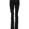 GF Ferre Dark Blue Cotton Mid Waisted Skinny Denim Jeans