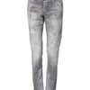 Dsquared² Grau verwaschene Jeans mit mittelhohem Bund und konischem Schnitt