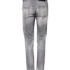 Dsquared² Grau verwaschene Jeans mit mittelhohem Bund und konischem Schnitt