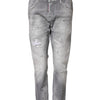 Dsquared² Gray Washed Mid Waist Tapered Jeans
