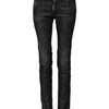 Dsquared² Black Cotton Low Waist Skinny Denim Jeans