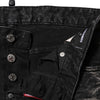 Dsquared² – Schwarze, verwaschene Tapered-Jeans aus Denim mit mittlerer Taille