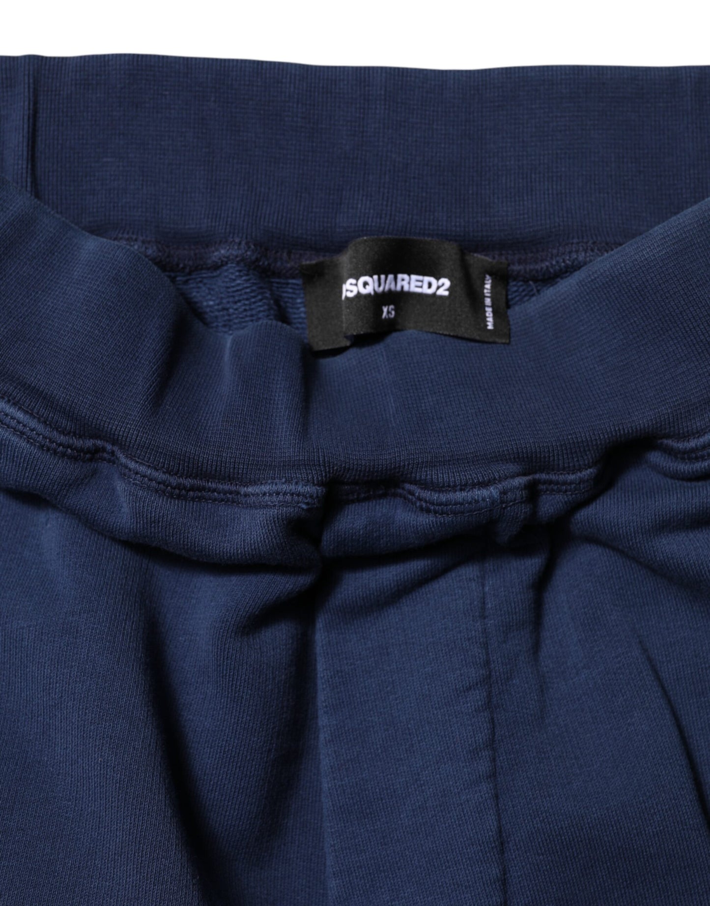 Dsquared² Blue Cotton Mid Waisted Jogger Pants